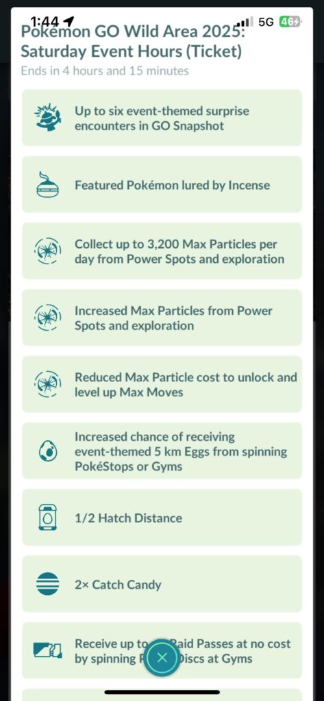 No shiny boost with ticket
