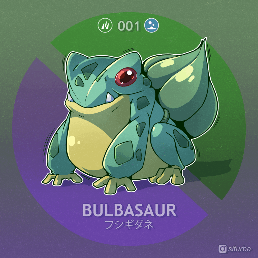 I'm redesigning a Pokemon everyday. Here are the Kanto starters