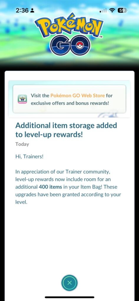 Finally the Extra bag space!