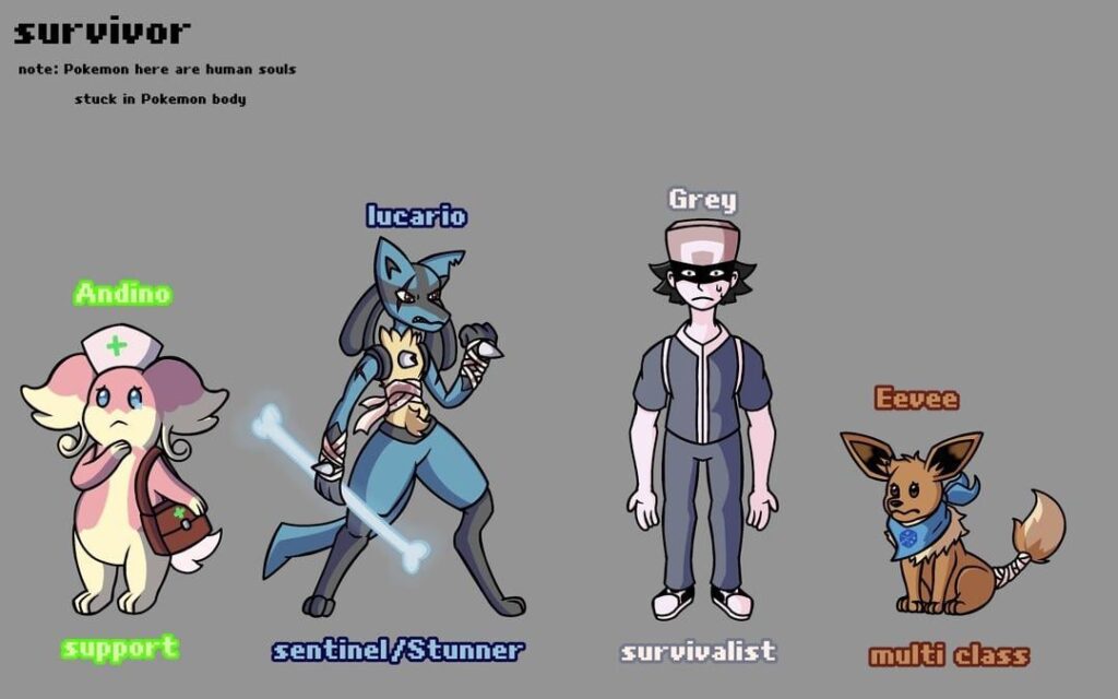 I had this idea, a chase game  theme Pokémon name “Pokemon the nightmare realm” [OC]