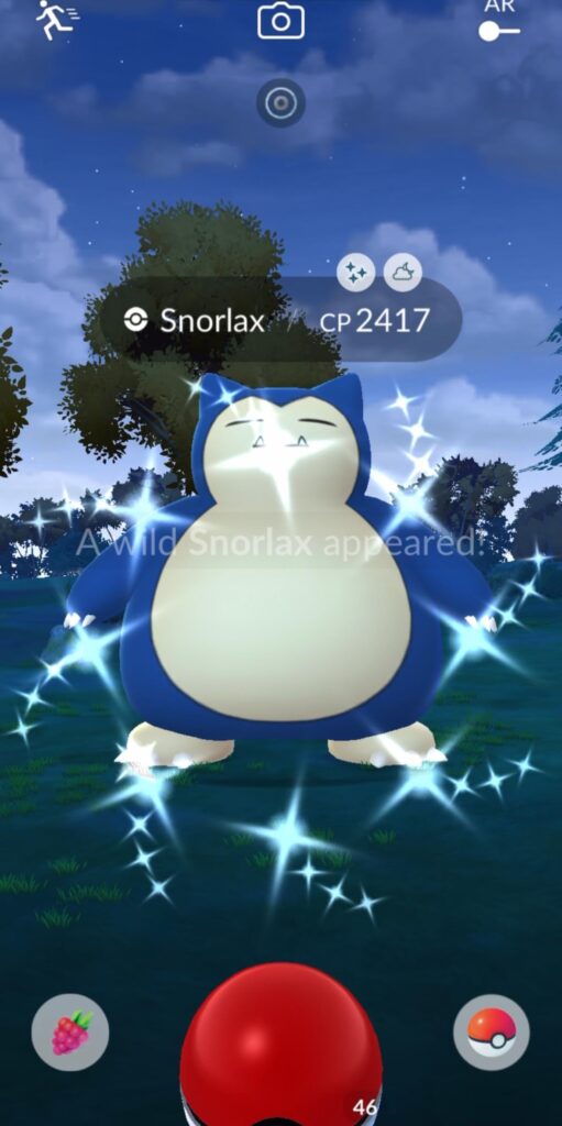 Shiny snorlax finally! I’ve been looking for one for so long😍