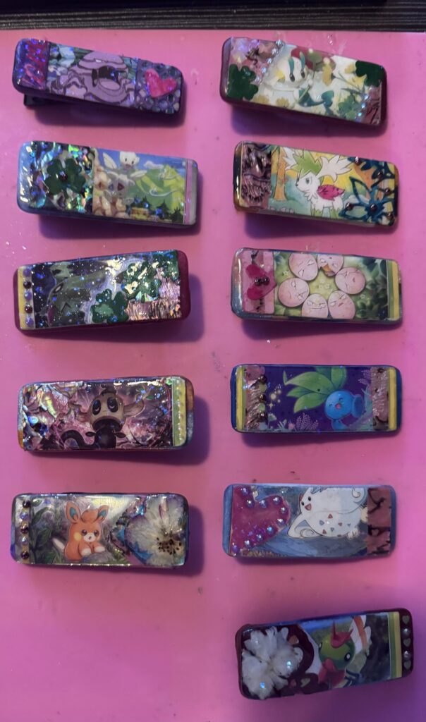 Working on Collage Barrettes