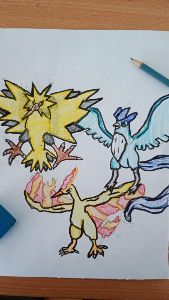 3 legendary birds (Zapdos,Moltres, Articuno)