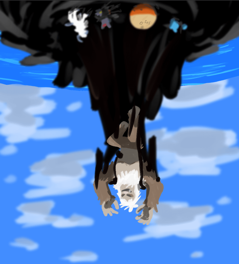 Slaking left truant all behind