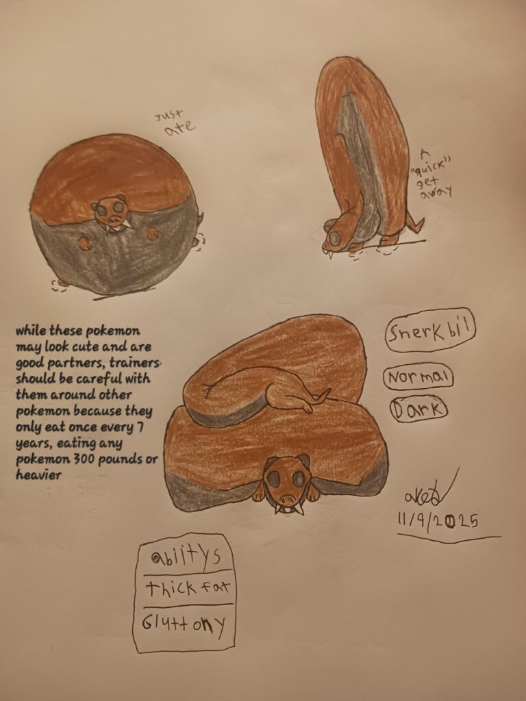 I may have had too much fun with this fakemon design I hope you all love it