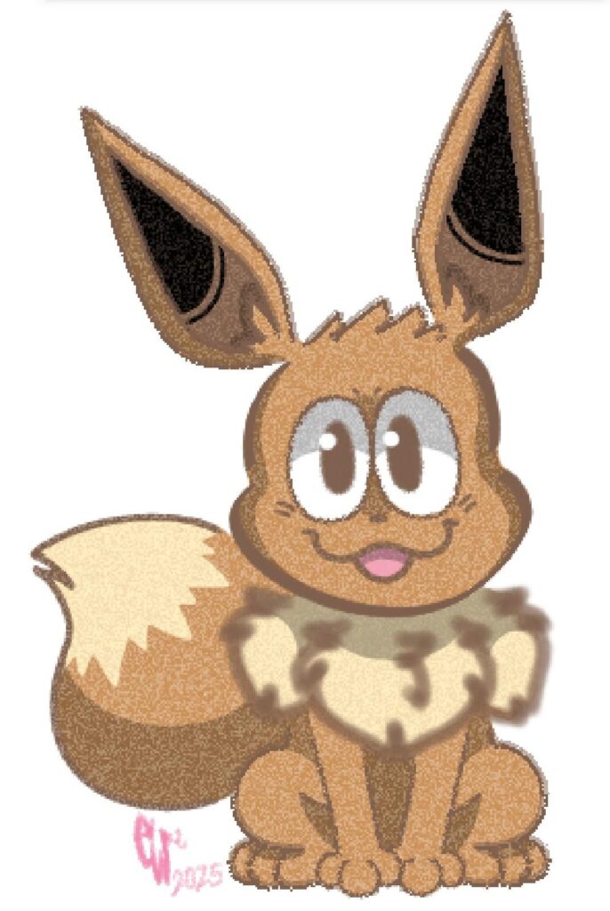 Eevee I drew using several different brushes!