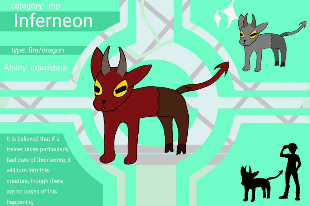 Redrew one of my halloween eeveelutions from last year. 2nd image is the original