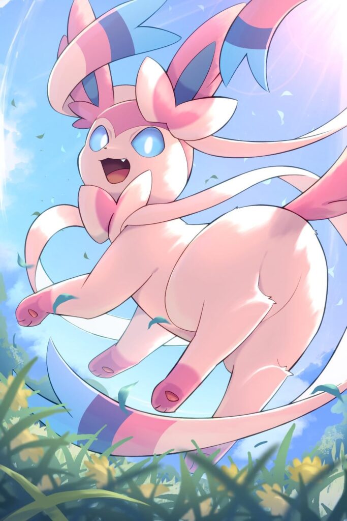 Very cute sylveon fan art! (made by るみね)