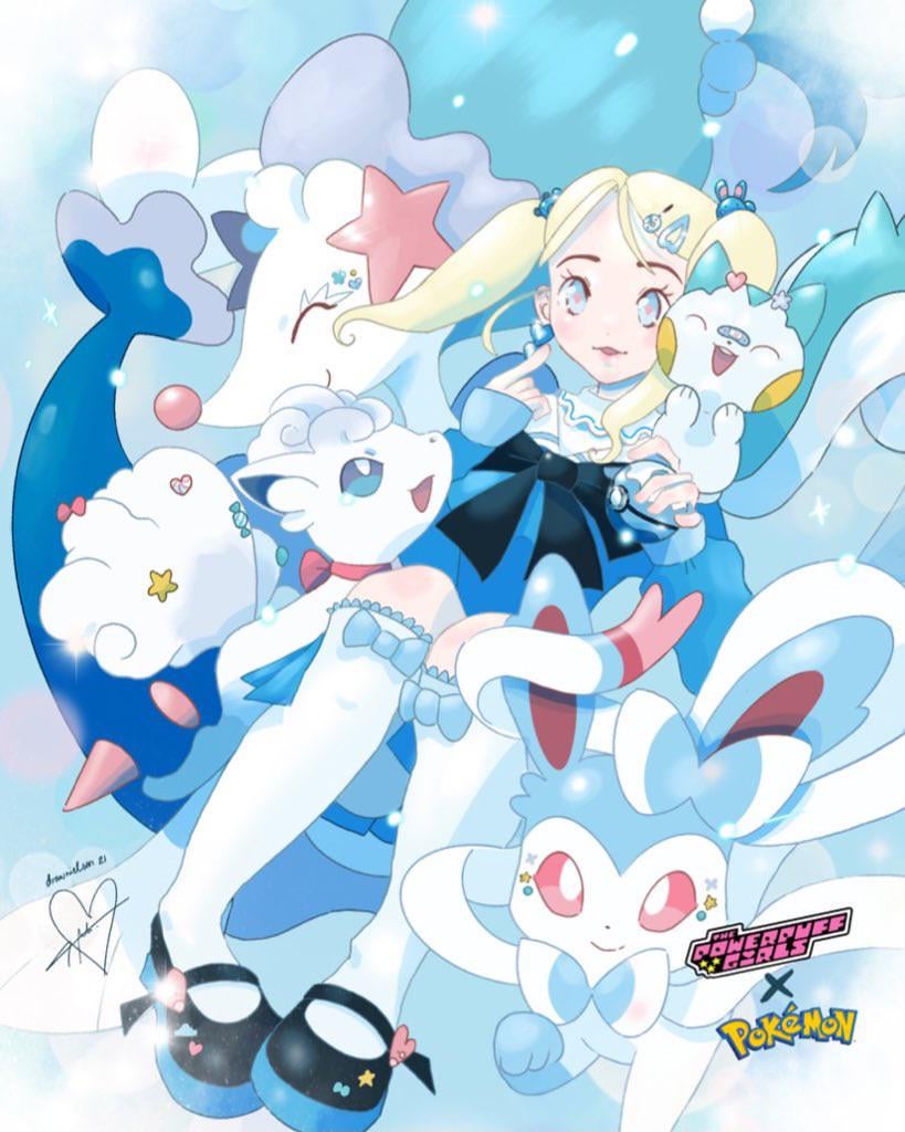 POWERPUFF GIRLS x POKEMON Bubbles 🫧🩵✨