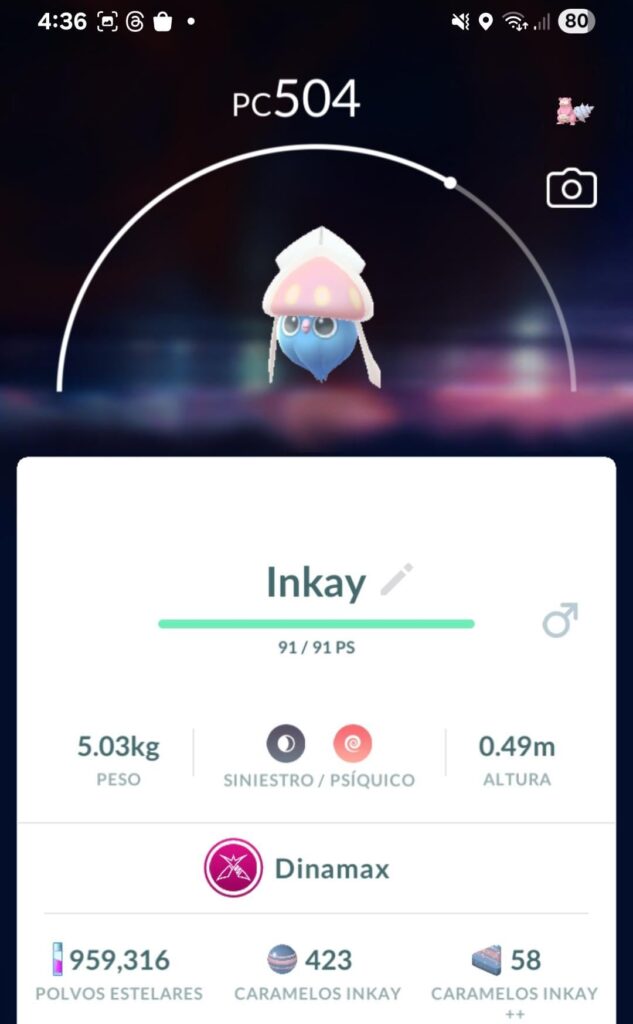 Slowpoke in the Favorite star's place...