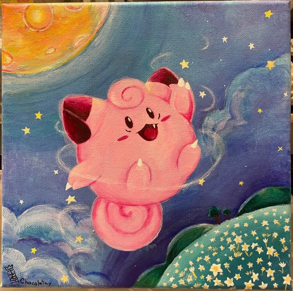 Clefairy painting I completed recently!