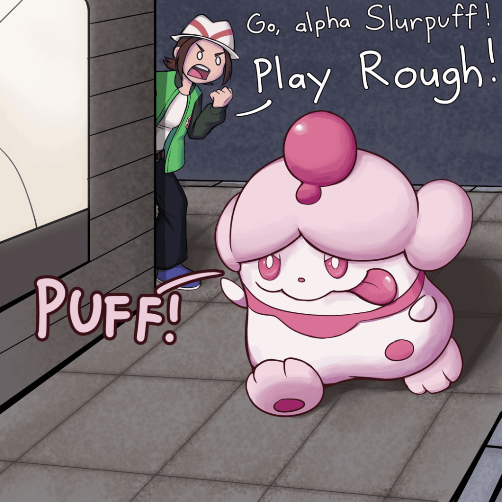 My comically large Slurpuff vs... Lumiose