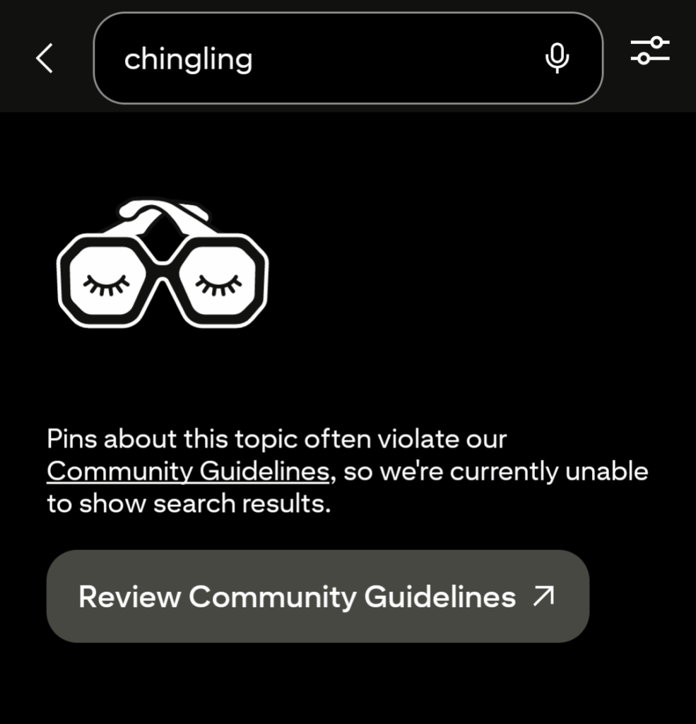 Chingling is banned 😔