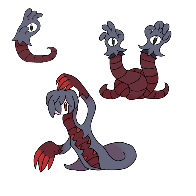 Evolution line based on the Buried Alive creepypasta