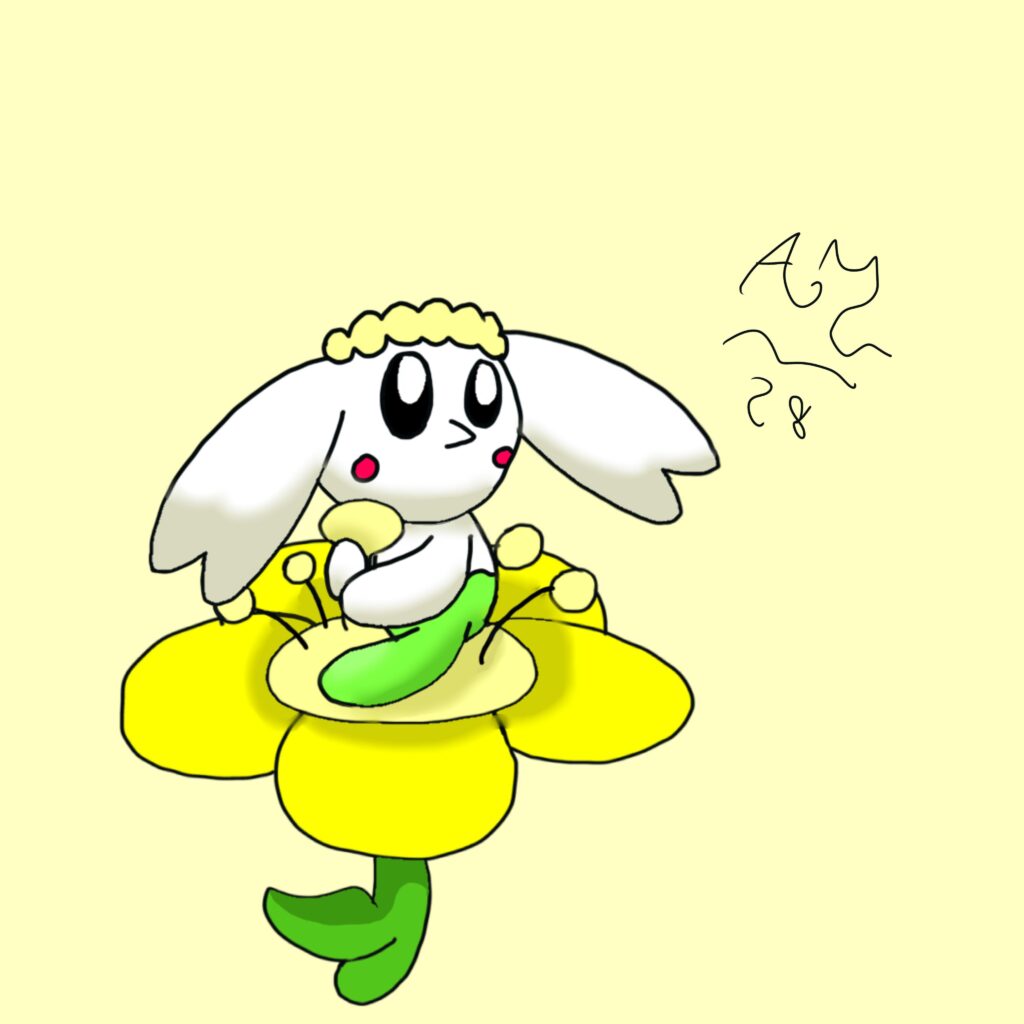 Yellow flower Flabebe