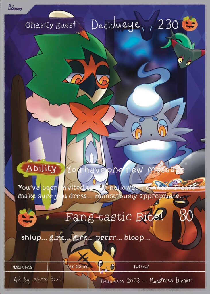 Happy Halloween! Here’s an artist collab on the theme « a monstrous dinner » :)