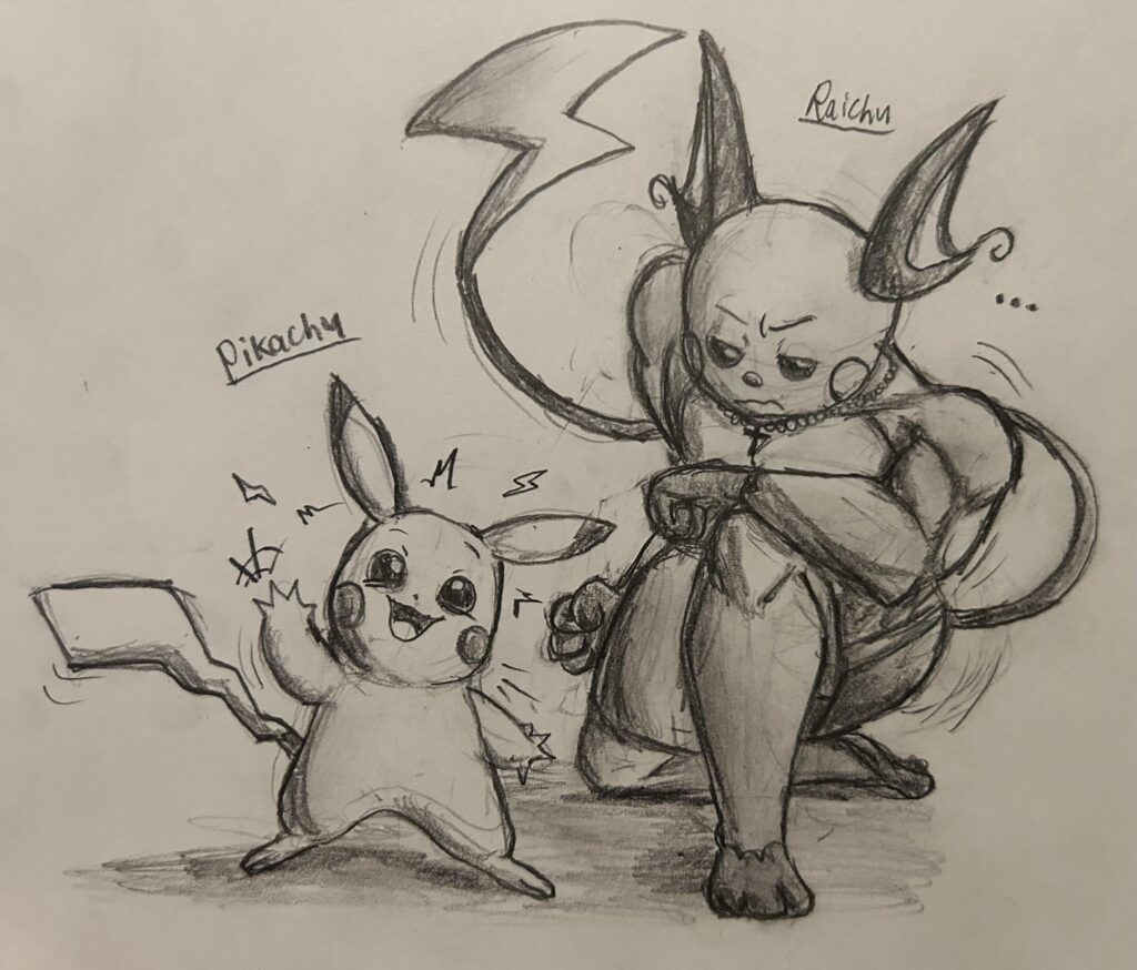 Pikachu shows you his big bro [OC]