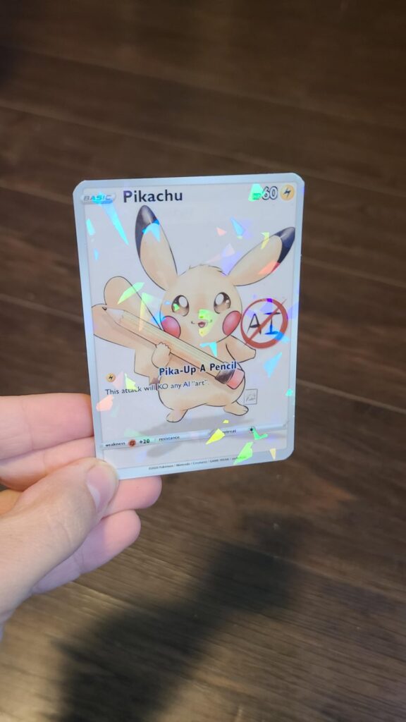 Pikachu pokemon card I made [OC]