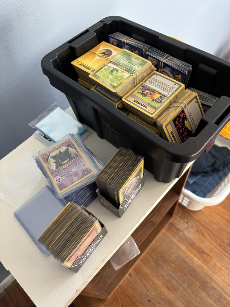 My stepbrother was about to throw out thousands of “worthless” cards from when we were kids (he has all his super valuable cards stashed elsewhere). Spent all night going through them on TCGplayer. Hundreds of 1st editions, holos, a dark charizard, you name it. Christmas gifts are paid for I’d say