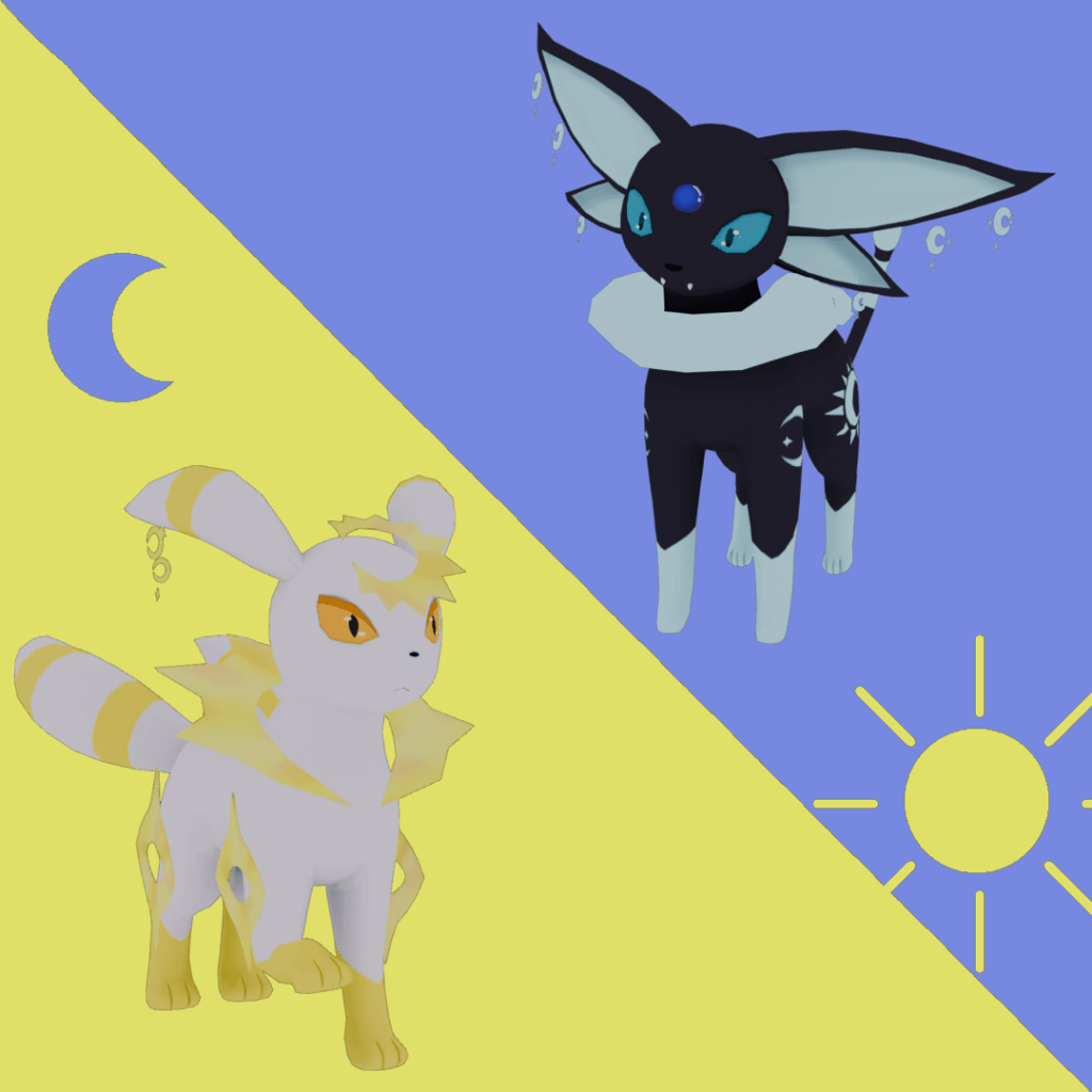 Mega Umbreon and Espeon