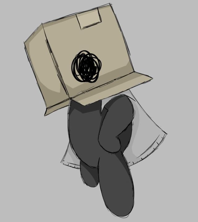 Quick sketch of a lil boxhead