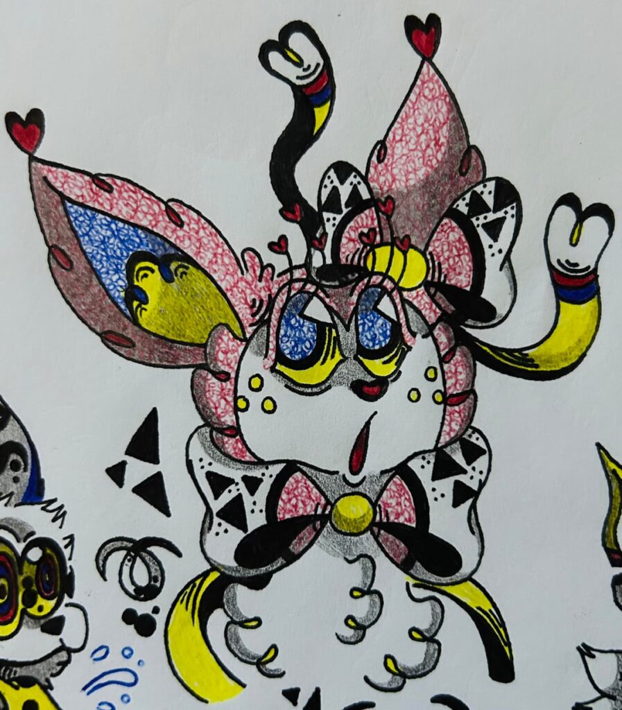 Hyper stylized Eeveelutions + Eevee I drew!