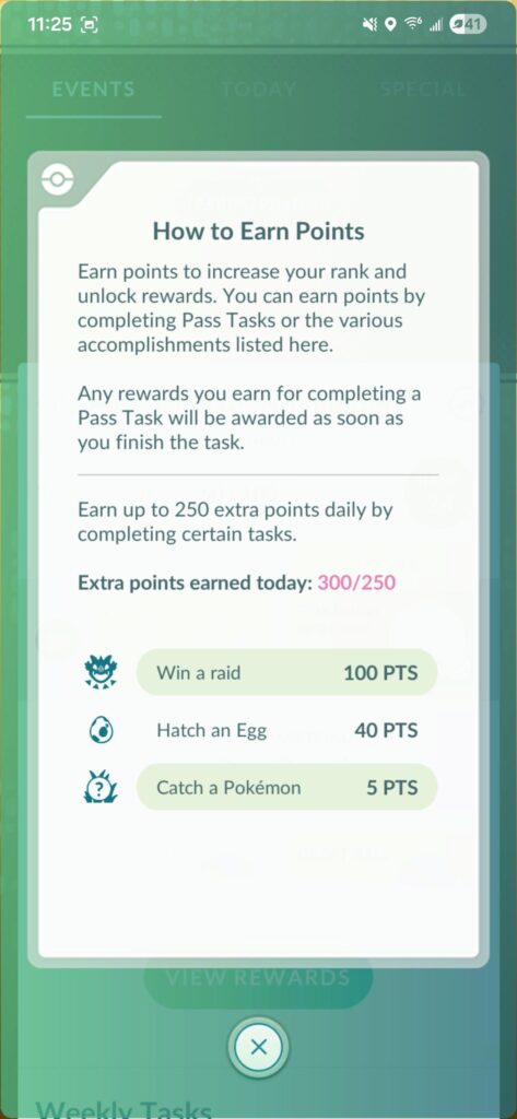 November pass daily cap exceeded