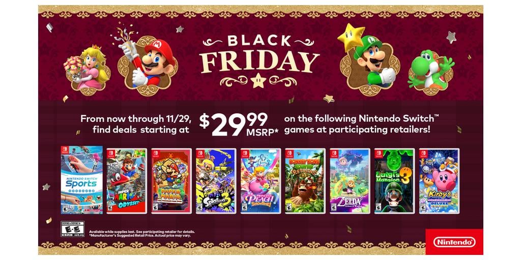 Nintendo Announces Holiday Offers for Black Friday and Cyber Monday 2025