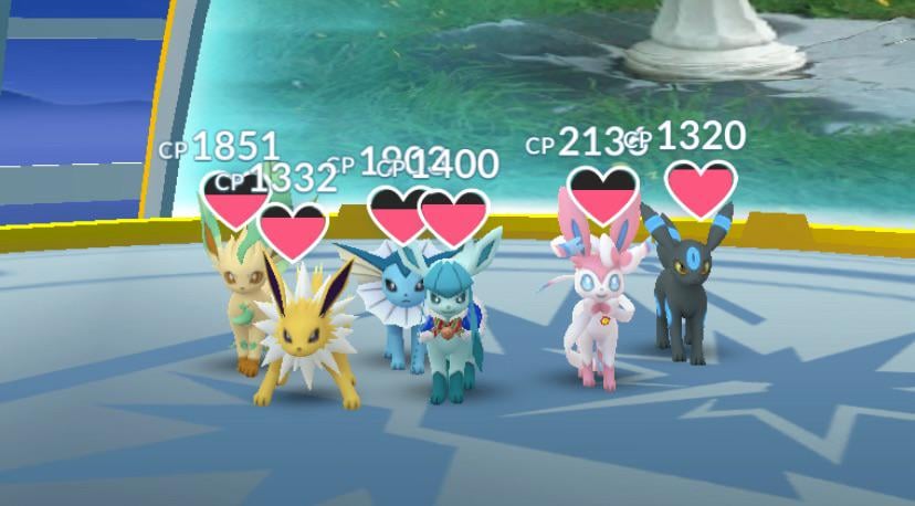 The Eevee family. We did it 🥳