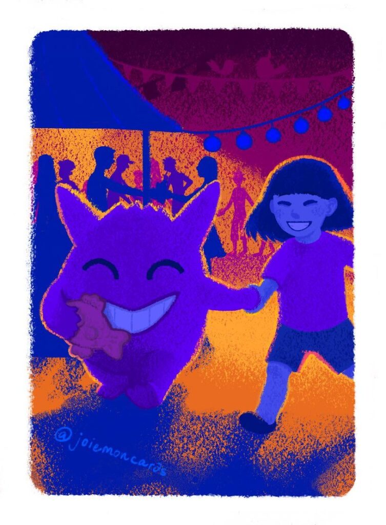 Gengar at twilight 🧡🩷💜💙