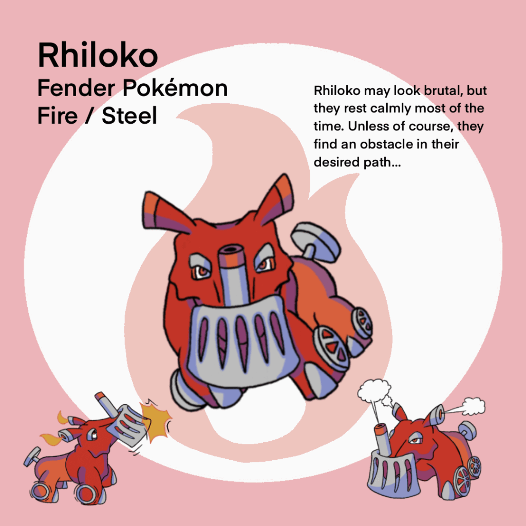 Knokomoti's first evolution - Rhiloko