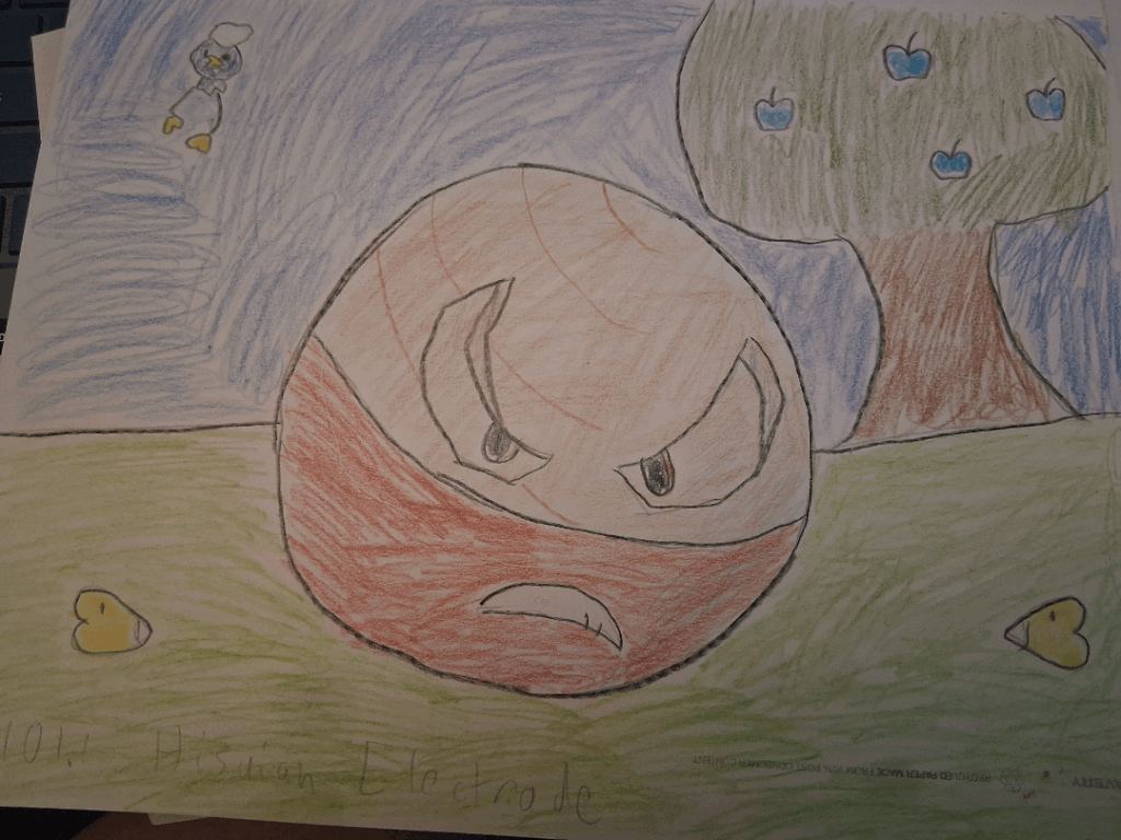 I drew Hisuian Electrode and Galarian Moltres