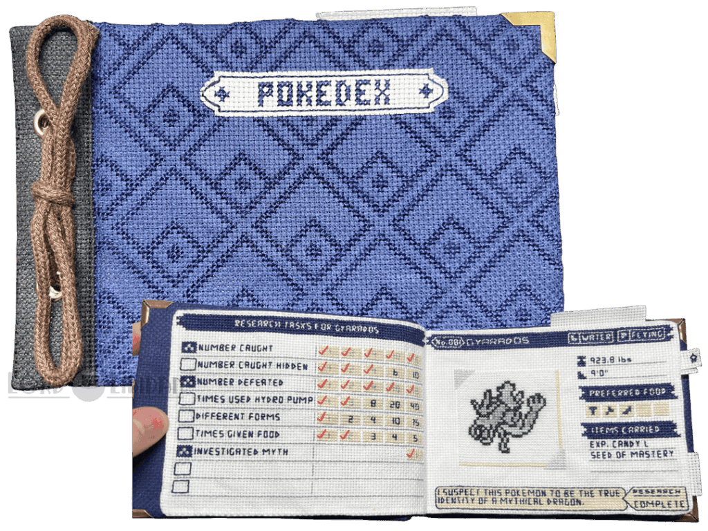 Ancient Pokedex Cross Stitched!!!