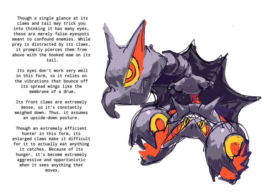 Messy Mega Gliscor concept from a bit ago!