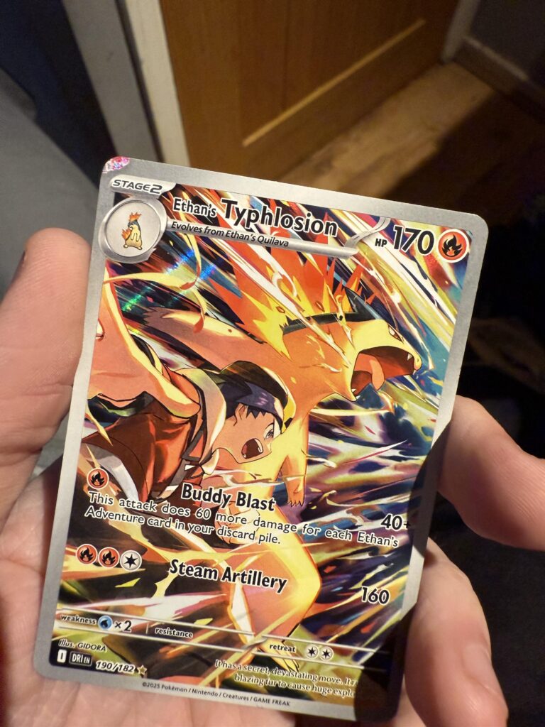 Ethan’s Typhlosion pulled today..