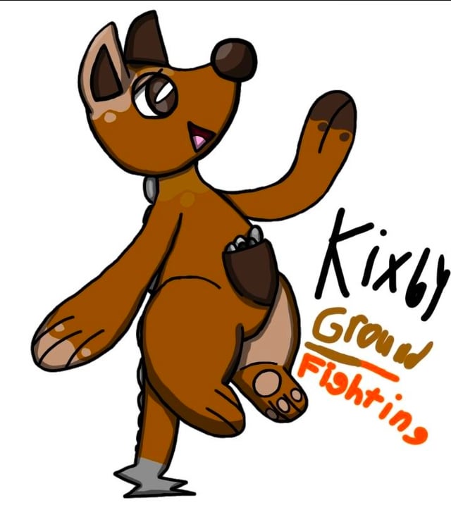 Ground/fighting Kangaroo fakemon I drew in 2022