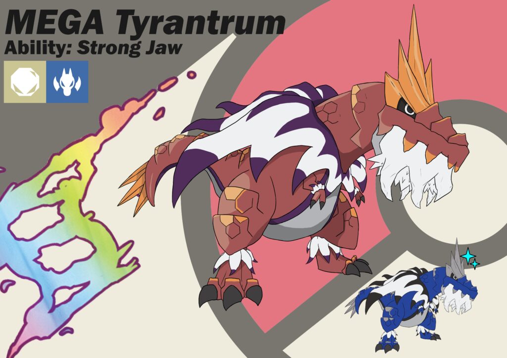Here is my take on Mega Tyrantrum. Really hope he gets a mega in Z-A DLC.