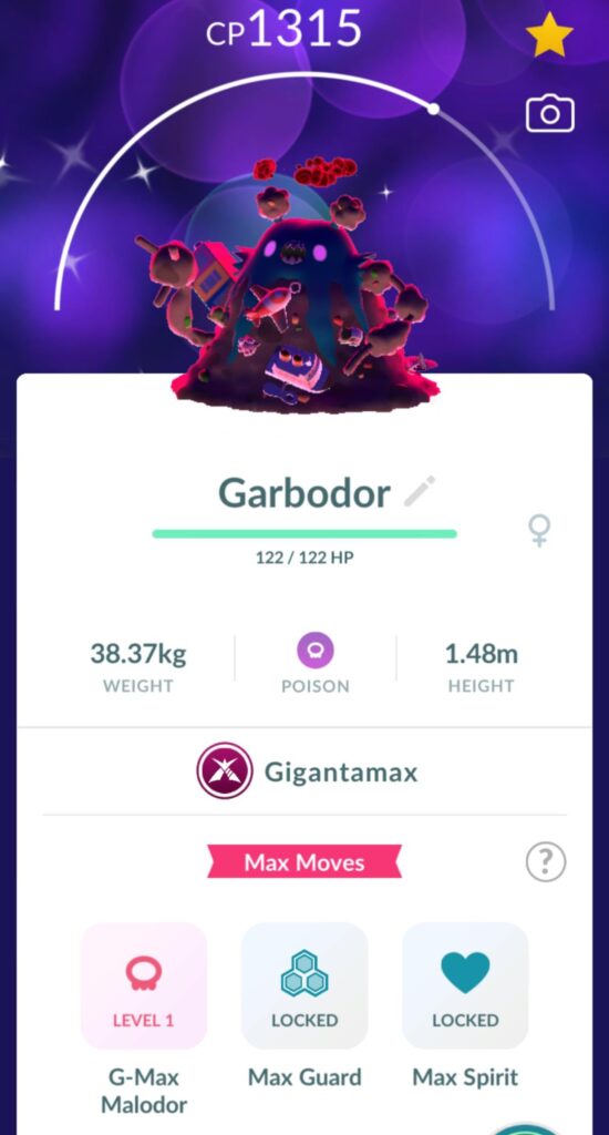 Shiny Gmax Garbodor confirmed