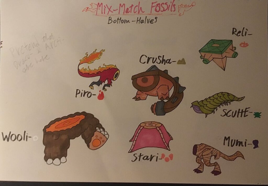 A Galarian fossil segment for each type