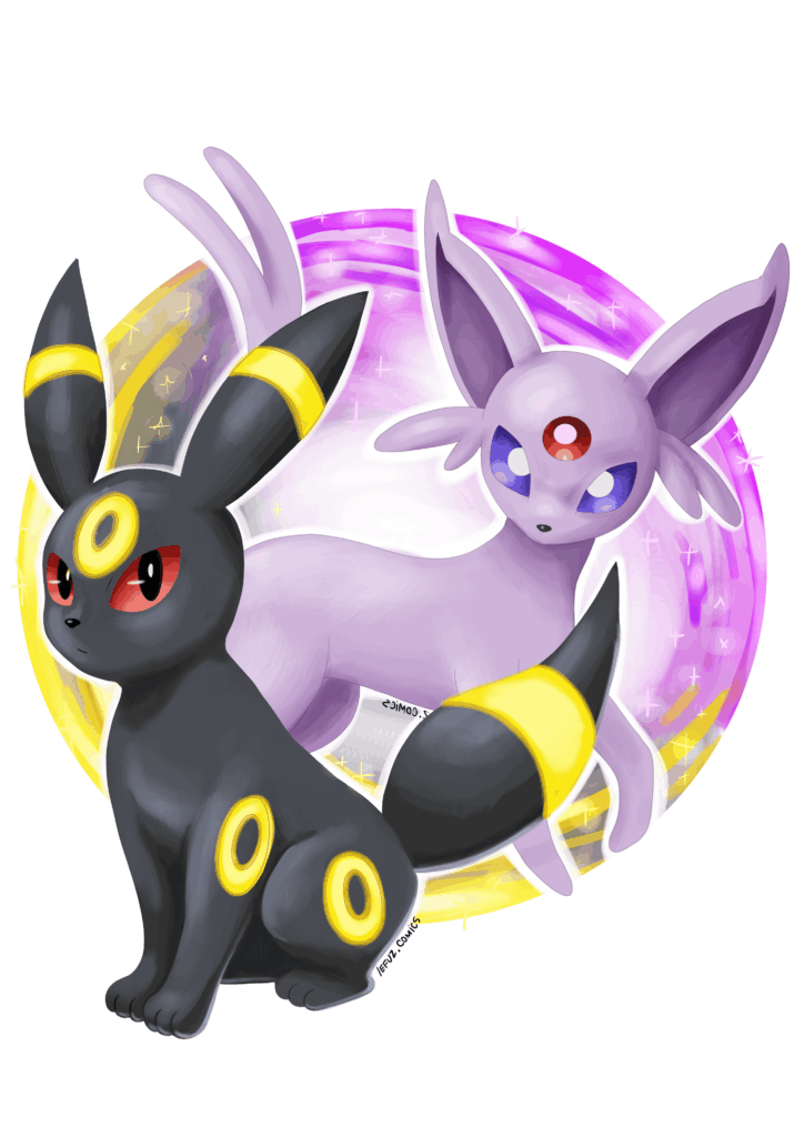 My last pokemon work. UMBREON &ESPEON