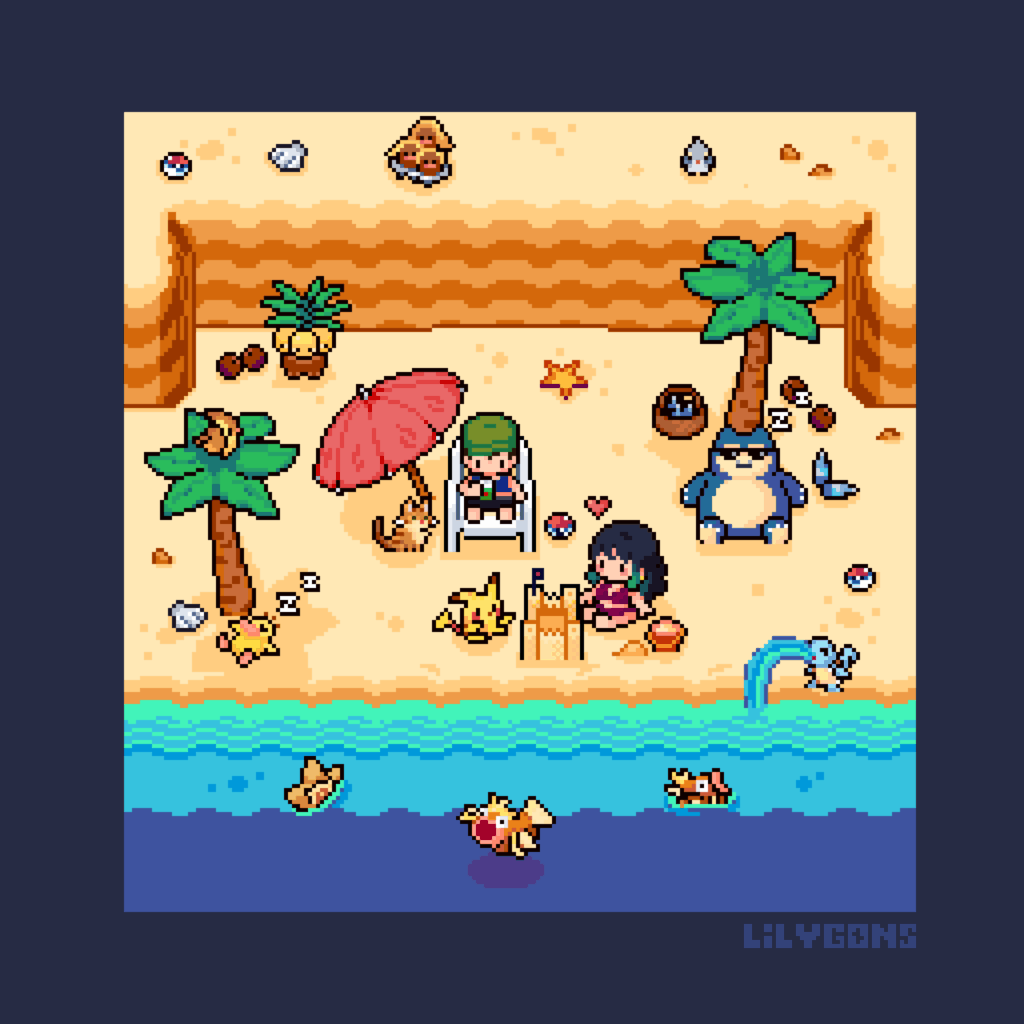 Me & my girlfriend in Pokémon style ♡