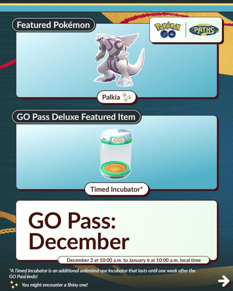 GO Pass: December Niantic Infographic