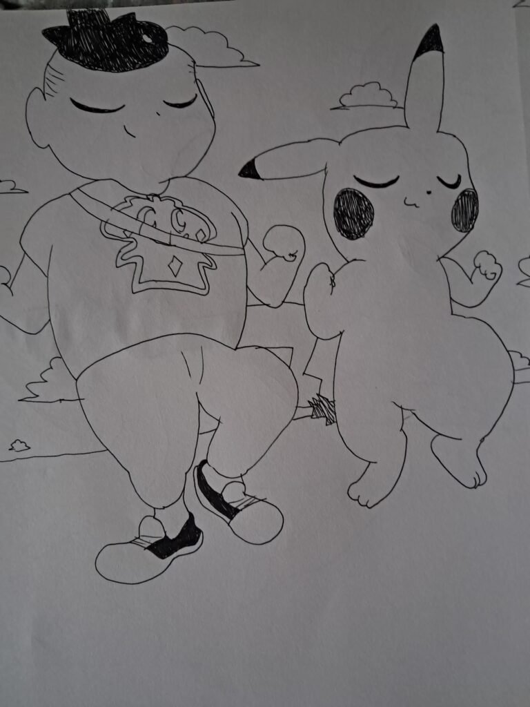 Tierno and Pikachu do a dance!