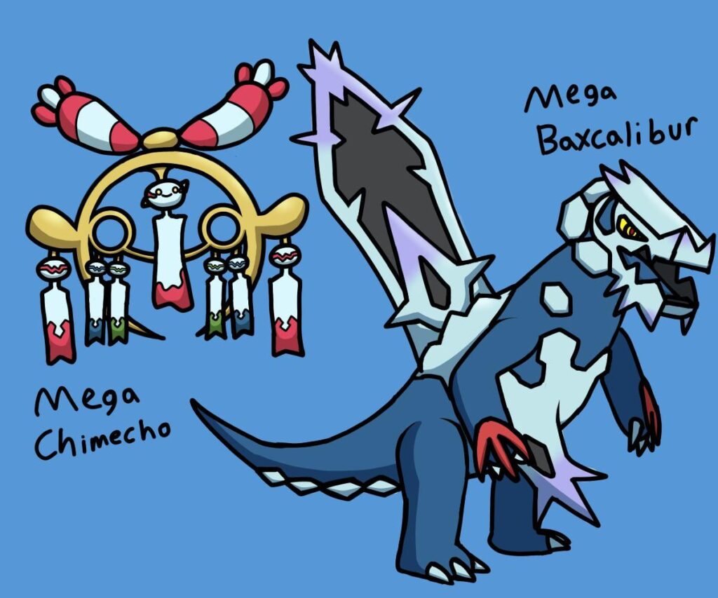 I drew the two newly revealed megas!