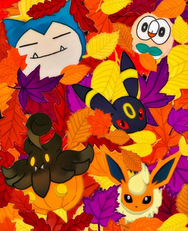 (OC) Pokémon Leaf Pile