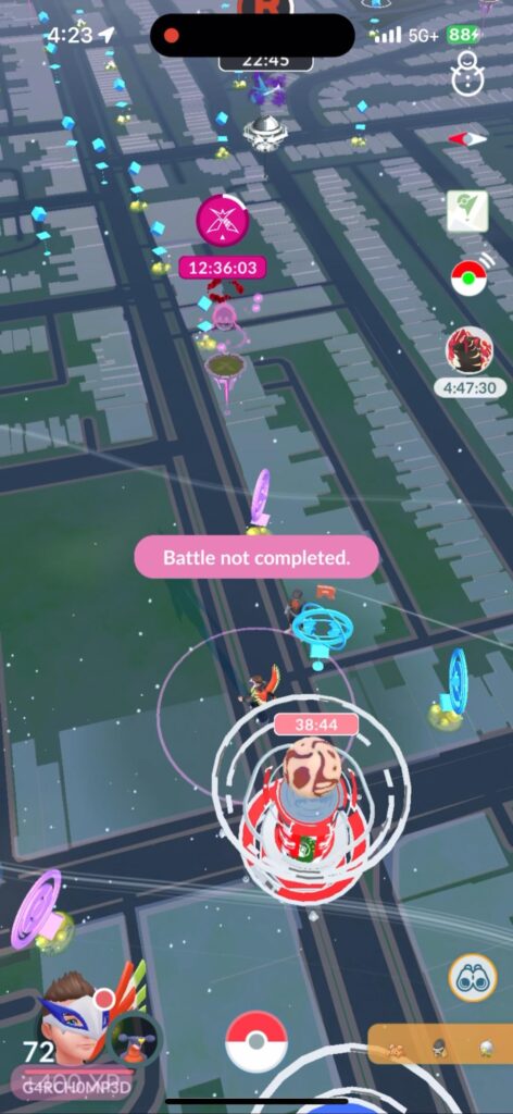 Why am I getting kicked out of rocket battles? As soon as I finish with the mon, I get kicked out and I get this error. How do I fix this?