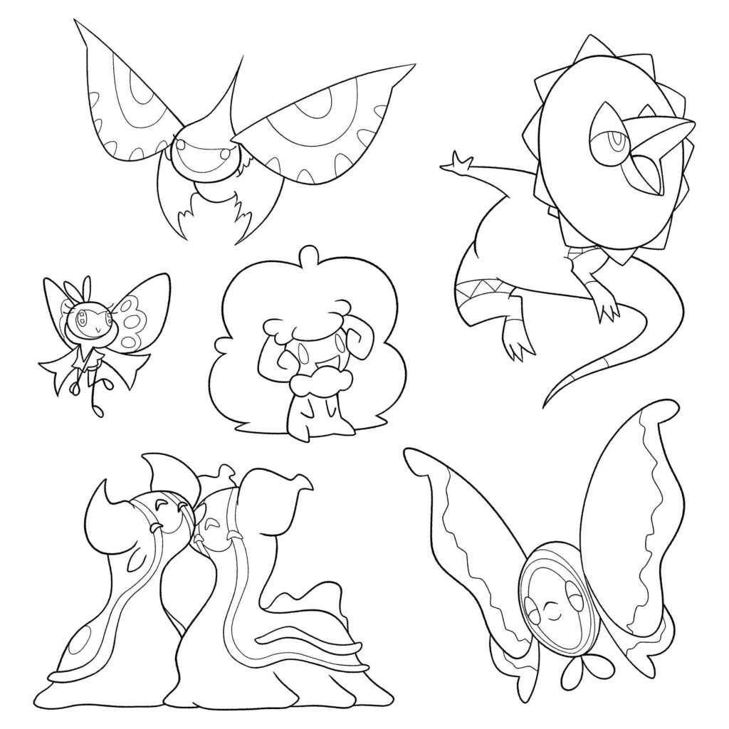 Doodled some mons that I like.