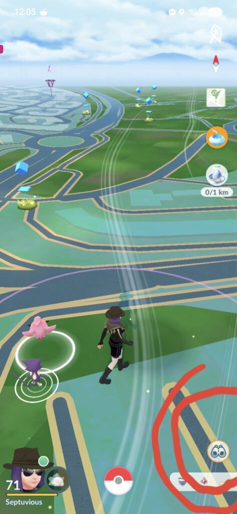 Notification ring showing when nothing to claim.