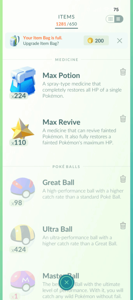 Logged In for the First Time in a While, and I Suddenly Have More Revives and Max Potions Than Bag Capacity