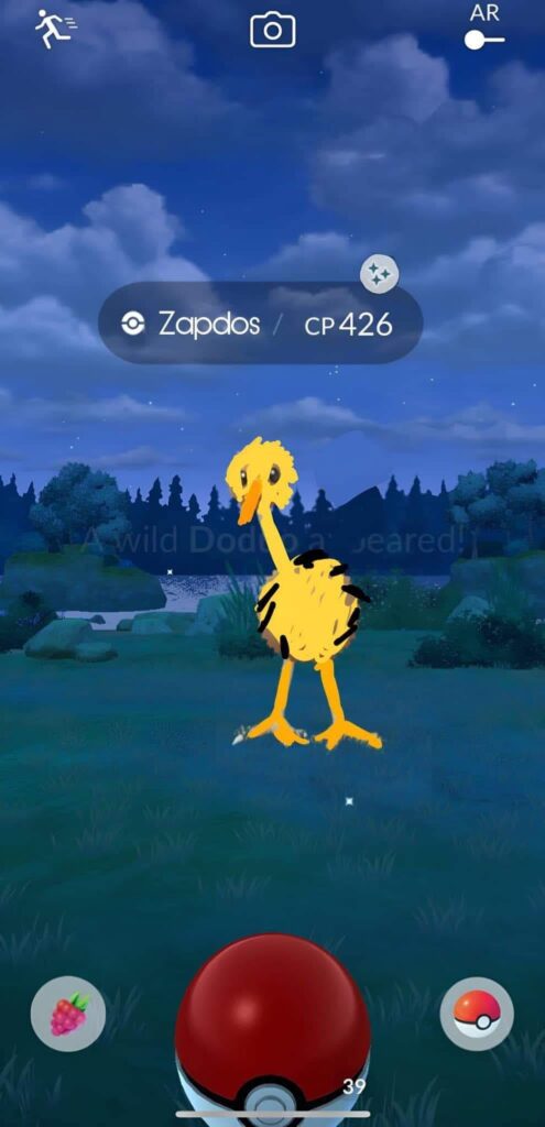 Got my first shiny zapdos